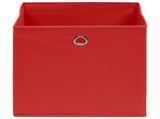 Storage Boxes 10 pcs Non-woven Fabric 28x28x28 cm Red 325221