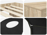 Bed with Tunnel 3 pcs Artisian Oak and Black Engineered Wood 3423520