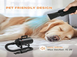 2200W Dog Hair Dryer with Adjustable Temperature & Velocity, 3 Different Nozzles, Black T3398P349616