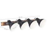 Industrial Wall Lamp Black 90x25 cm E27 320511