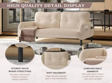 GOMYWAY corduroy fabric, comfortable monochrome double sofa, suitable for living rooms and bedrooms W2678P422254