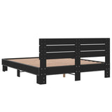 Bed Frame without Mattress Black 150x200 cm King Size 3280142
