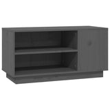 TV Cabinet Grey 80x35x40.5 cm Solid Wood Pine 814406