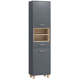 Tall Bathroom Storage Cabinet, Bathroom Storage Unit, Freestanding Bathroom Cabinet with Open T3398P341422