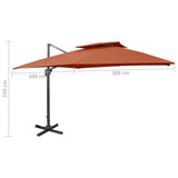 Cantilever Garden Parasol Terracotta 312382