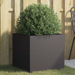 ZNTS Planter Black 49x47x46 cm Steel 841559