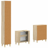 3 Piece Bathroom Cabinet Set ARNHEM Sonoma Oak Engineered Wood 3417443