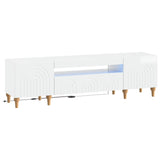 LED TV Cabinet High Gloss White Engineered Wood 896249