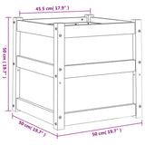 Garden Planter 50x50x50 cm Impregnated Wood Pine 837422