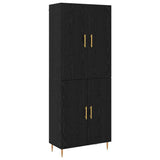 Highboard Black oak 69.5 x 34 x 180 cm Engineered Wood 3394580