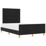ZNTS Bed Frame Black 120x200 cm Fabric 3344720