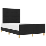 ZNTS Bed Frame Black 120x200 cm Fabric 3344720
