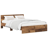 Bed Frame with Headboard Old Wood 120 x 200 cm Engineered wood 3445777