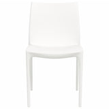 Garden Chair Set of 2 White Polypropylene Medium Stackable 364734