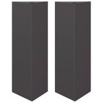 ZNTS Garden Planters 2 pcs Black Triangular 30x26x75 cm Steel 851144