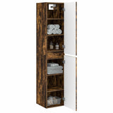 Wall-mounted Bathroom Cabinet Smoked Oak 33 x 34.5 x 160 cm 890517