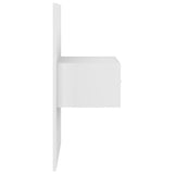 Bed Headboard with Cabinets White Engineered Wood 3115748