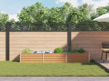 Garden Raised Bed Light Brown 240 x 40 x 45 cm Galvanised Steel 42017329