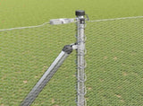 Hexagonal Fence with Post 25 x 1.5 m Galvanised Steel Silver 3353388