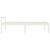 Senior Bed without Mattress White 90x200cm Solid Wood Pine 810600