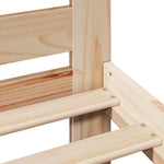 ZNTS Bed Frame without Mattress 120x200 cm Solid Wood Pine 3309920