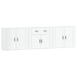 Sideboards 3 pcs White Engineered Wood 3185415