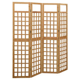 316479 4-Panel Room Divider/Trellis Solid Fir Wood 161x180 cm