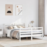 Bed Frame with Headboard without Mattress White 140x200 cm 3306685
