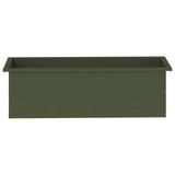 Garden Planter with LED Olive Green 30 x 100 x 30 cm Steel 8008118