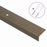 Stair Nosings 30 pcs Brown 67 x 3 x 2 cm Aluminium 4013476