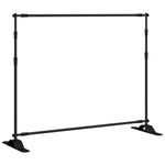 Backdrop Stands 2 pcs Black 254x243 cm Steel 3187466