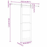 Sliding Door Manual ORKDAL White 78 x 232 cm Wood and metal 3332472