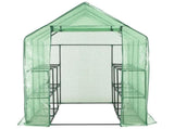 Greenhouse Transparent Green Powder-Coated Steel Compact Durable 46913