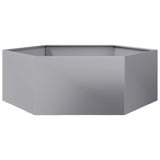 ZNTS Garden Planter Hexagon 138x120x45 cm Galvanized Steel 851141