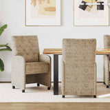 Dining Chairs with Wheels 2 pcs Light grey 58 x 67 x 97 cm 42017862