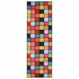 Rug Runner LESAKA Colourful 80 x 450 cm Diamond Velvet 42045350