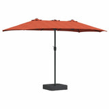 Garden Parasol Terracotta 385 x 209 x 244 cm 42003280