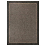 Outdoor Flatweave Rug 200x280 cm Dark Brown 340847