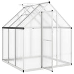 ZNTS Greenhouse with Base Frame Silver 169x169x195 cm Aluminium 4005828