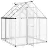 ZNTS Greenhouse with Base Frame Silver 169x169x195 cm Aluminium 4005828