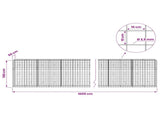 Gabion with 3.5 mm Wire and 10x10 cm Mesh 1000x50x150 cm 3463334