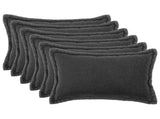 Cushion Cover 6 pcs HOUTEN Dark Grey 50 x 70 cm Boucl 919528