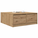 Coffee Table with Drawers Artisan Oak 100x100x40 cm 3328407