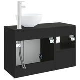Bathroom Furniture Set 2 pcs Black Engineered Wood 3404025