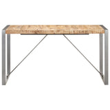 Dining Table 140x70x75 cm Solid Rough Mango Wood 321562