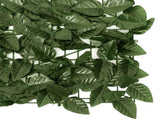 Balcony Privacy Screen with Dark Green Leaves 600x75 cm 3216422