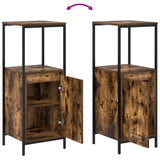 Bathroom Cabinet with Shelves Smoked Oak 36x35x95 cm 861914