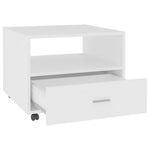 Coffee Table White 55x55x40 cm Engineered Wood 810926