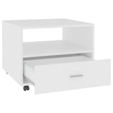 Coffee Table White 55x55x40 cm Engineered Wood 810926