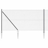 Welded Wire Fence with Spikes 10 x 1 m PVC-Coated Steel 3351177